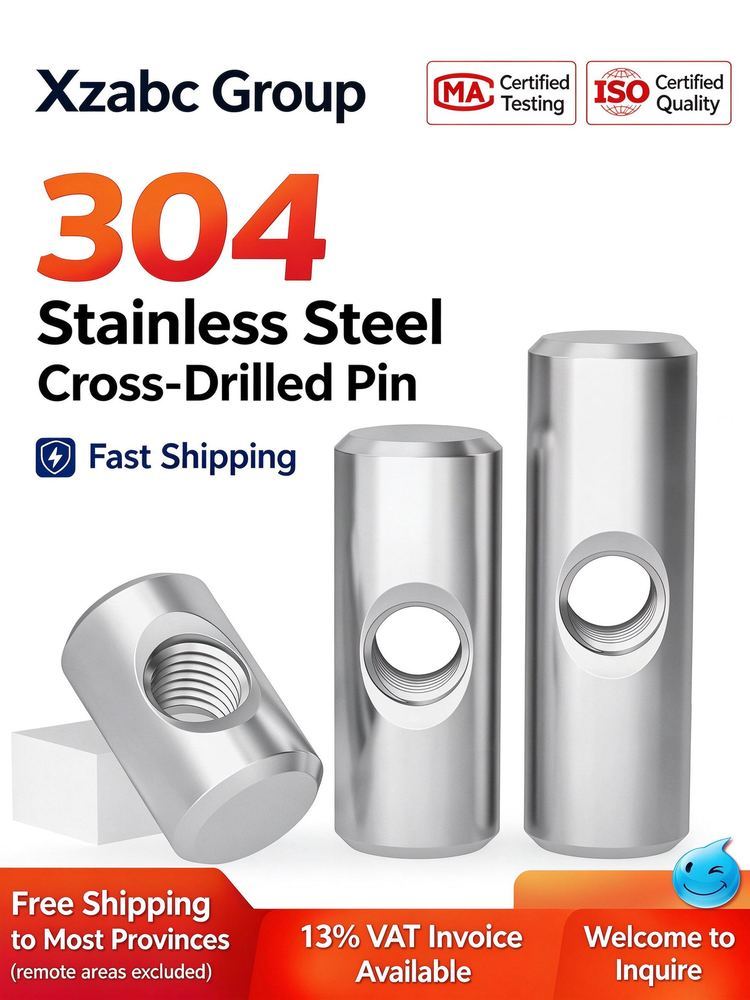 304 stainless steel cross-drilled cylinder pins and hammer-head nuts from Xzabc Group