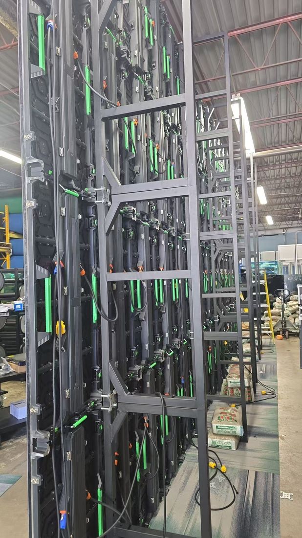 Rental LED screen bracket installation