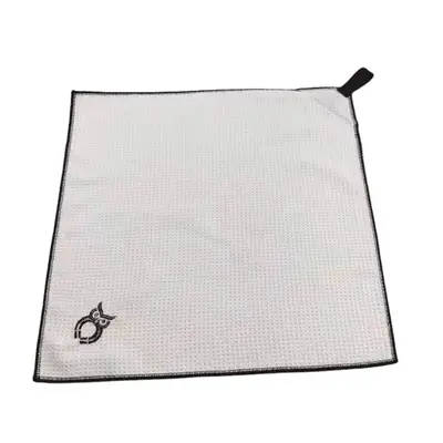 Hot Sale Custom Printed Waffle Mini Microfiber Golf Towel with Hooks