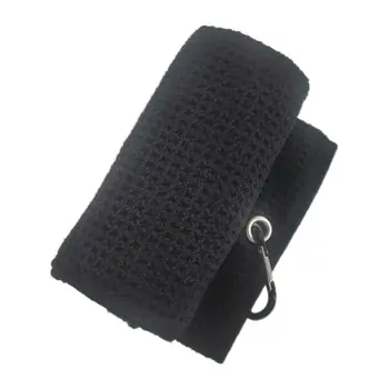 Waffle Microfiber Towel with Logo and with Hook Custom Printed Sublimation Microfiber Golf Towel
