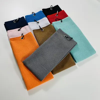Factory Direct Personalized Sustainable Golf Towel Microfiber Sport Golf Towel