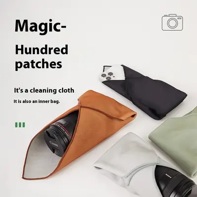 Adhesive Towel Camera and Cosmetic Self-Adhesive Magic Liner Printed Microfiber Towel