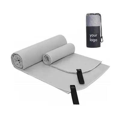 Microfiber Towel Compact Lightweight Solid Color 200gsm Quick-Dry Absorbent for Gym Swimming Bath Use